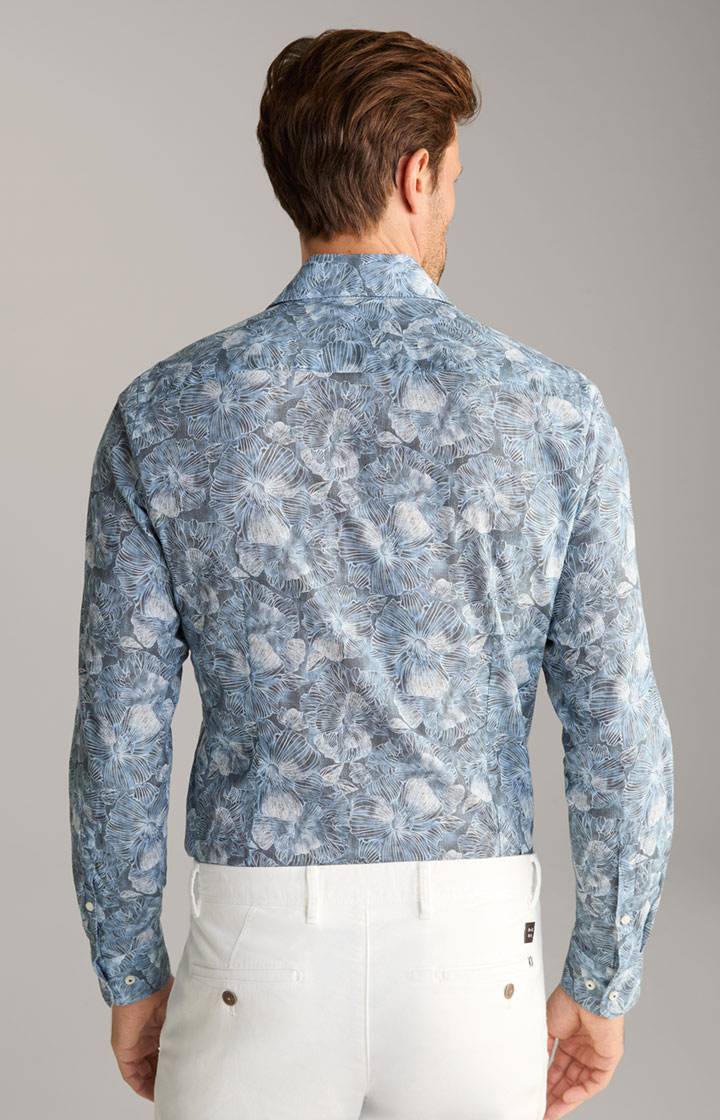 Joop Hemd Pai in Grau/Blau gemustert Bis zu 50% Rabatt