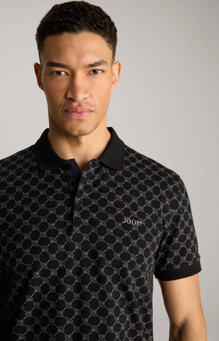 Joop Cornflower Poloshirt Paigam in Schwarz gemustert Nur noch ein Tag übrig