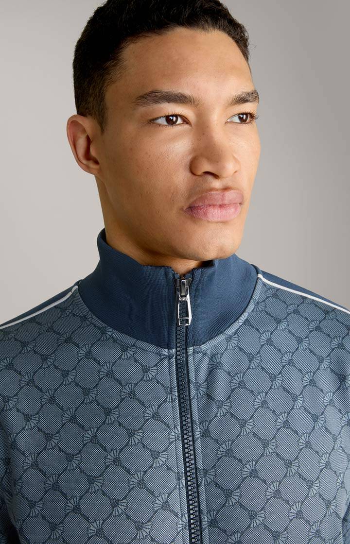 Joop Cornflower-Sweatjacke Tayfun in Blau gemustert Riesige Rabatte