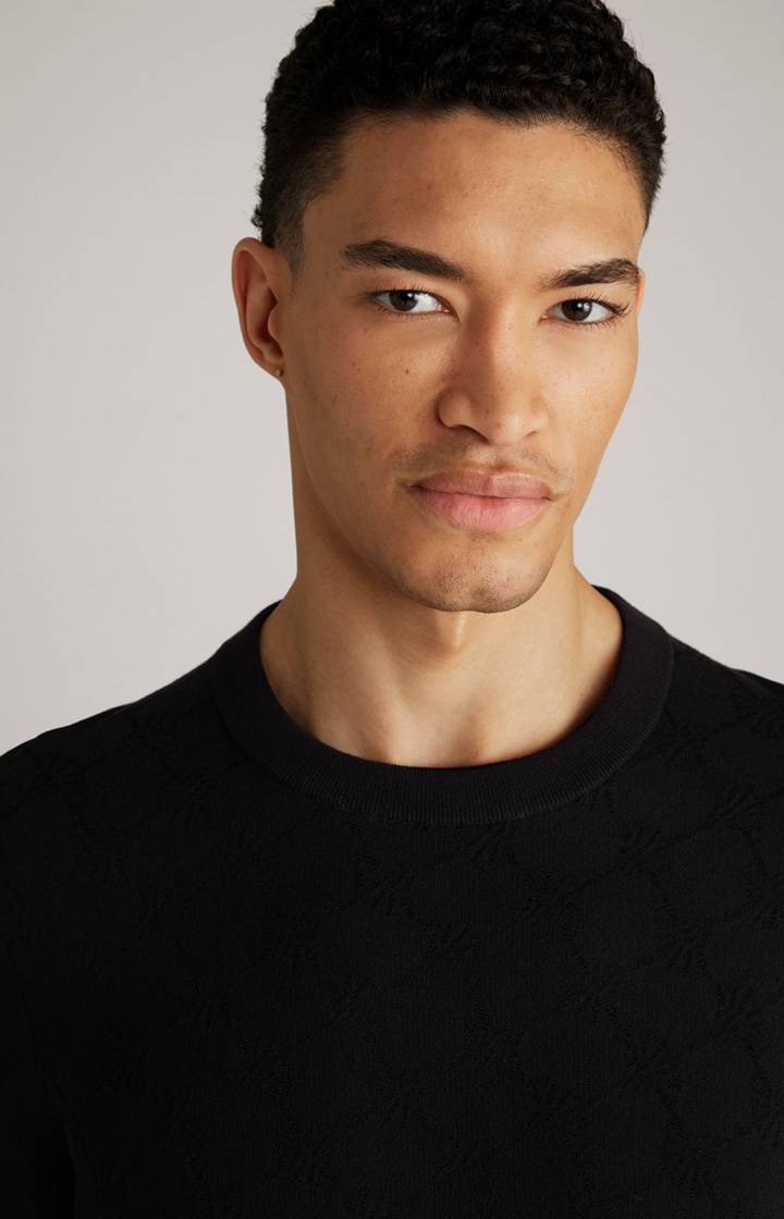 Joop Cornflower-Pullover Ravon in Schwarz gemustert Rabatte dieses Monats