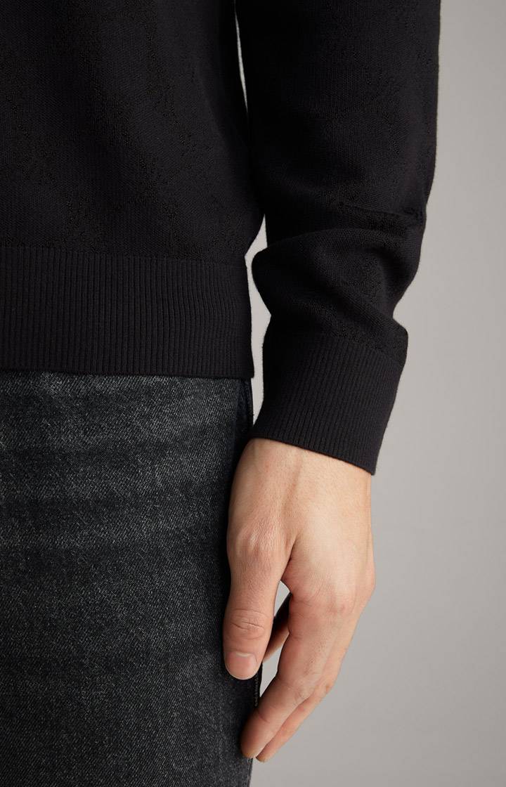 Joop Cornflower-Pullover Ravon in Schwarz gemustert Rabatte dieses Monats