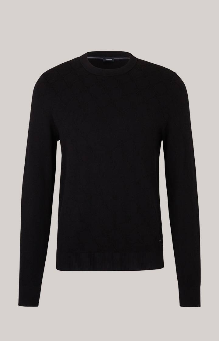 Joop Cornflower-Pullover Ravon in Schwarz gemustert Rabatte dieses Monats