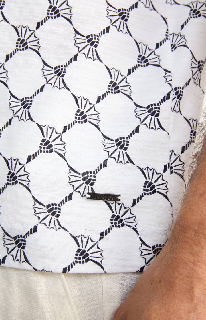Joop Cornflower-T-Shirt Tyron in Weiß gemustert Fabrikpreis