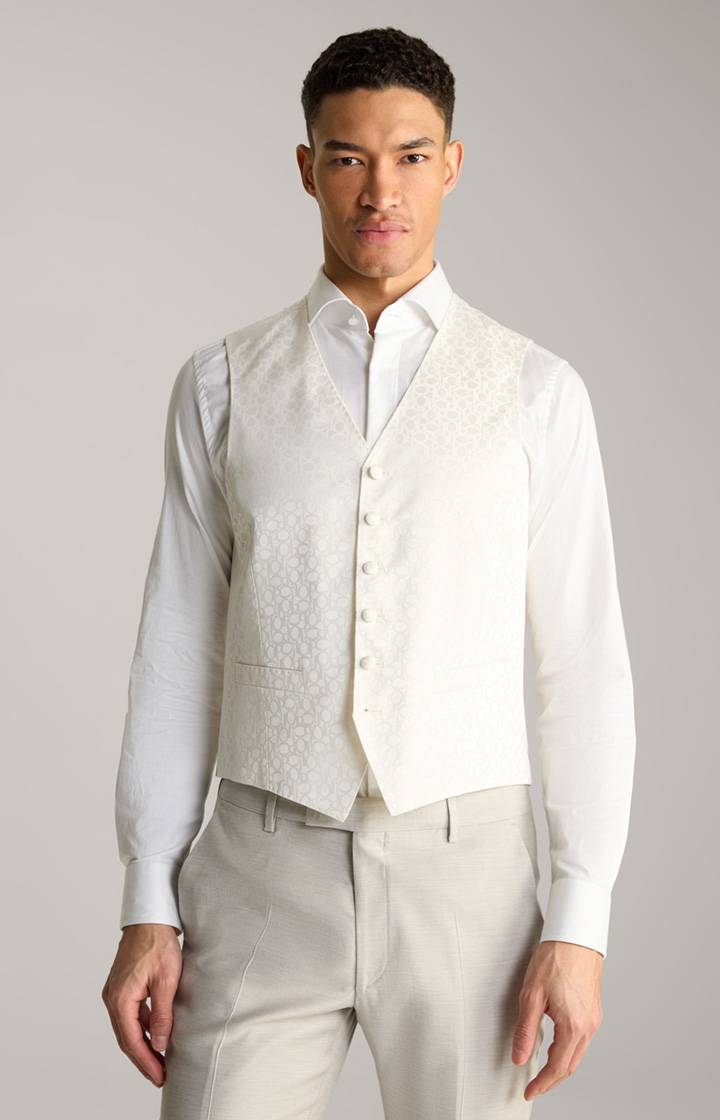 Joop Weste Weazer in Creme gemustert