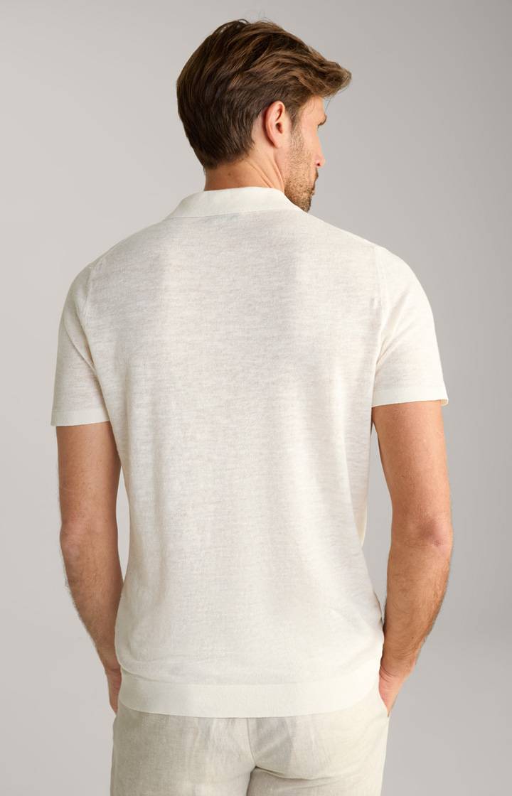 Joop Leinenmix-Poloshirt Malioso in Offwhite Bis zu 50% Rabatt