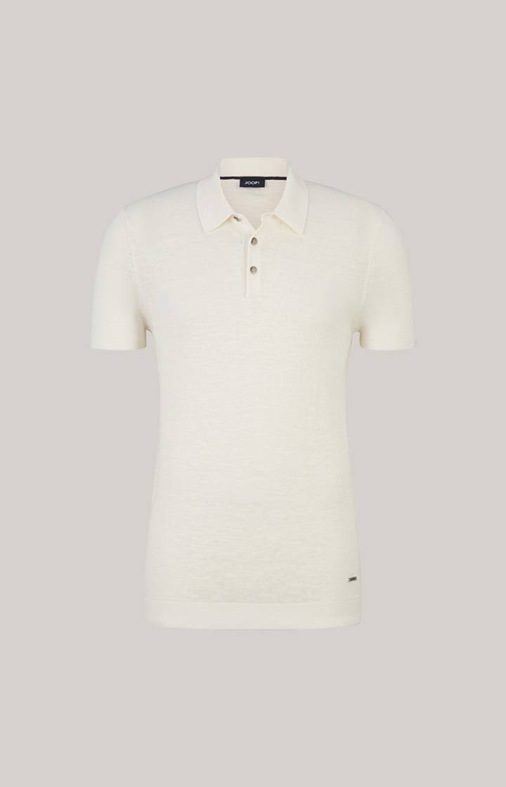 Joop Leinenmix-Poloshirt Malioso in Offwhite Bis zu 50% Rabatt