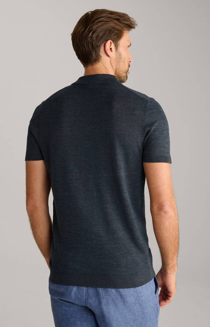 Joop Leinenmix-Poloshirt Malioso in Navy Super Rabatt