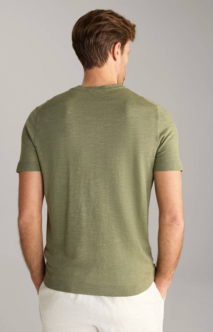 Joop Leinenmix-T-Shirt Maroso in Oliv Black Friday Preise