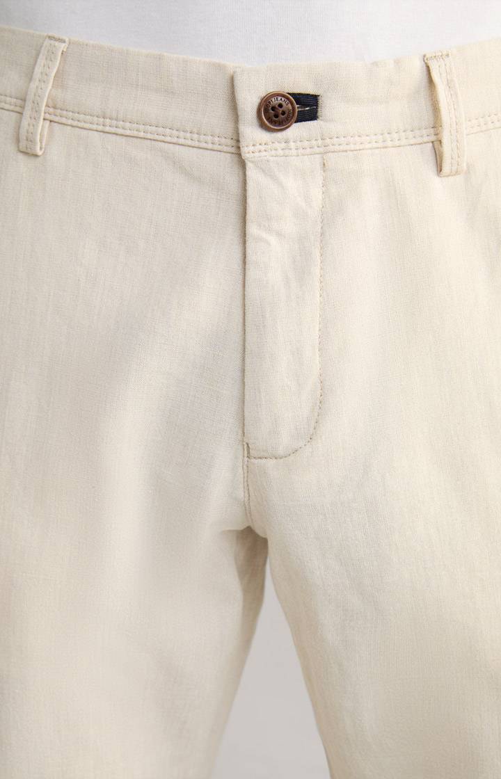 Joop Leinenmix-Chino Matthew in Beige Im Verkauf