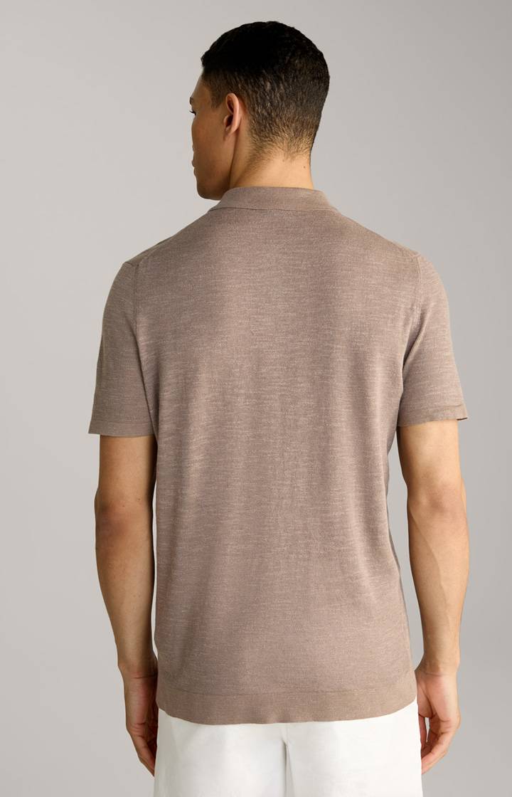 Joop Leinenmix-Poloshirt Malioso in Braun Hotsell