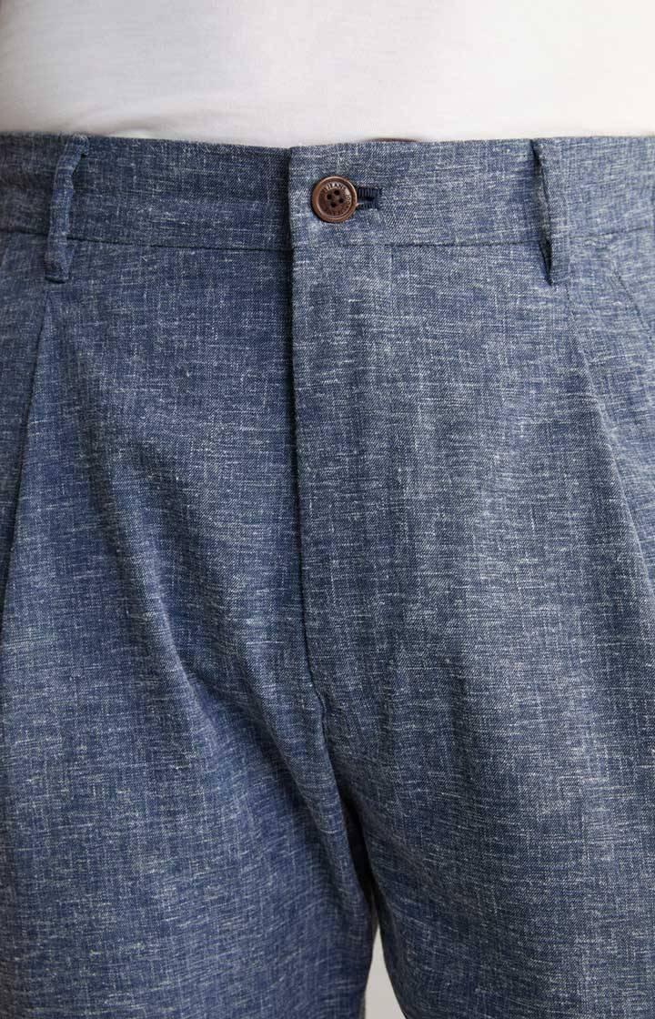 Joop Leinenmix-Chino Lead in Blau meliert Schlussverkauf