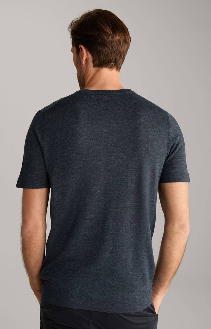 Joop Leinenmix-T-Shirt Maroso in Dunkelblau Günstiger Verkauf
