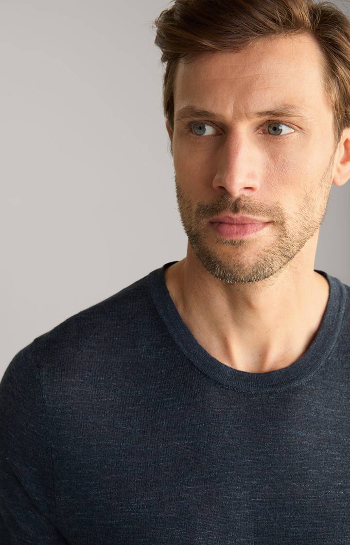 Joop Leinenmix-T-Shirt Maroso in Dunkelblau Günstiger Verkauf