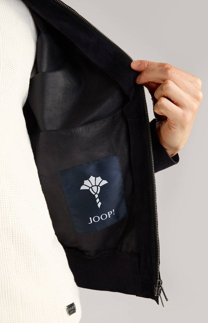 Joop Ziegenvelours-Lederjacke Pios in Navy JETZT KAUFEN