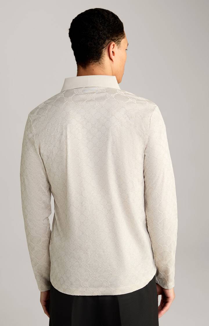 Joop Langarm-Poloshirt Pasquale in Hellbeige Lagerräumung