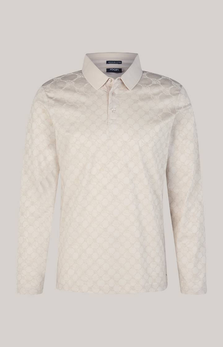 Joop Langarm-Poloshirt Pasquale in Hellbeige Lagerräumung