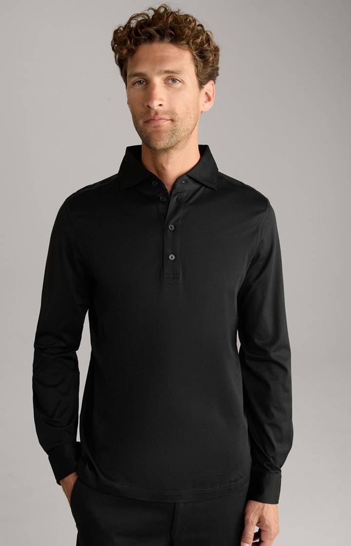 Joop Langarm-Poloshirt Baldwin in Schwarz Heißer Verkauf