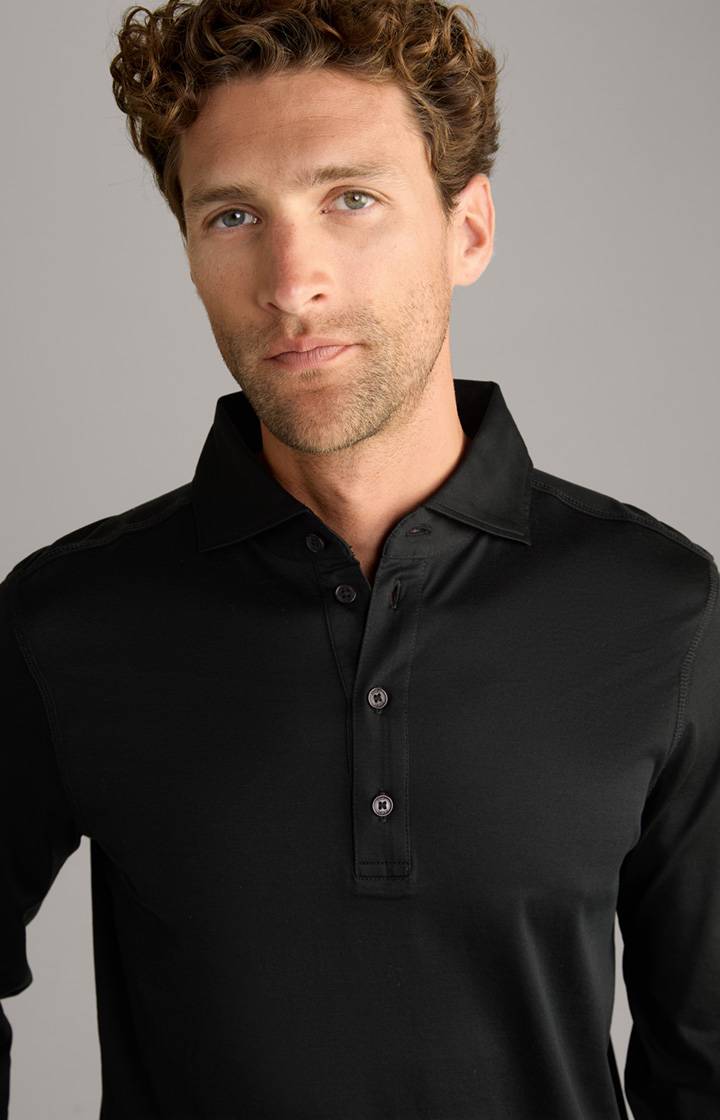 Joop Langarm-Poloshirt Baldwin in Schwarz Heißer Verkauf