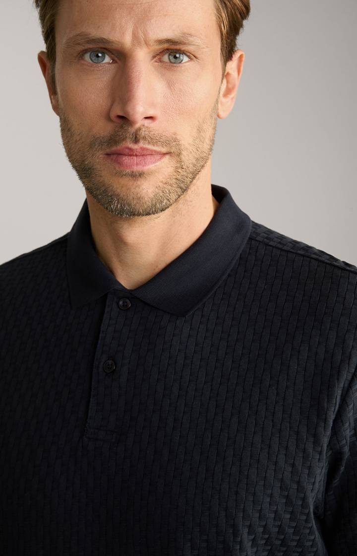 Joop Poloshirt Boris in Navy strukturiert Neueste Mode