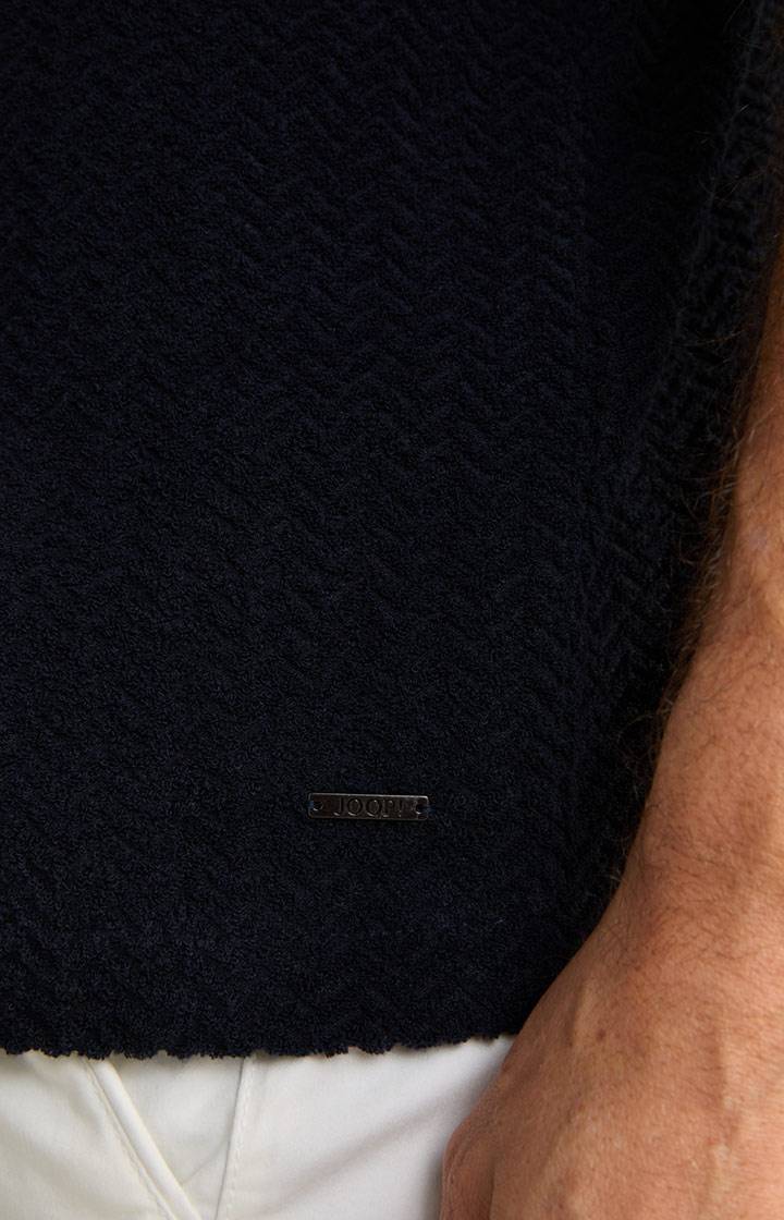 Joop Frottee-Polohemd Piero in Navy strukturiert Exklusive Angebote