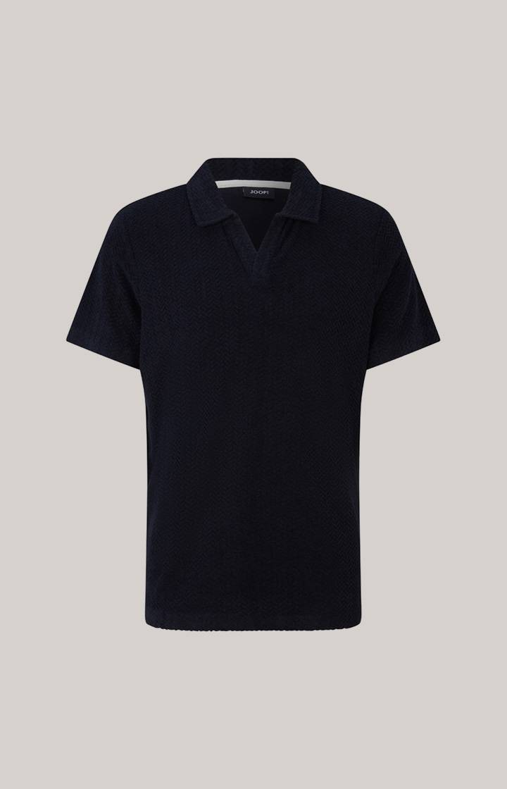 Joop Frottee-Polohemd Piero in Navy strukturiert Exklusive Angebote