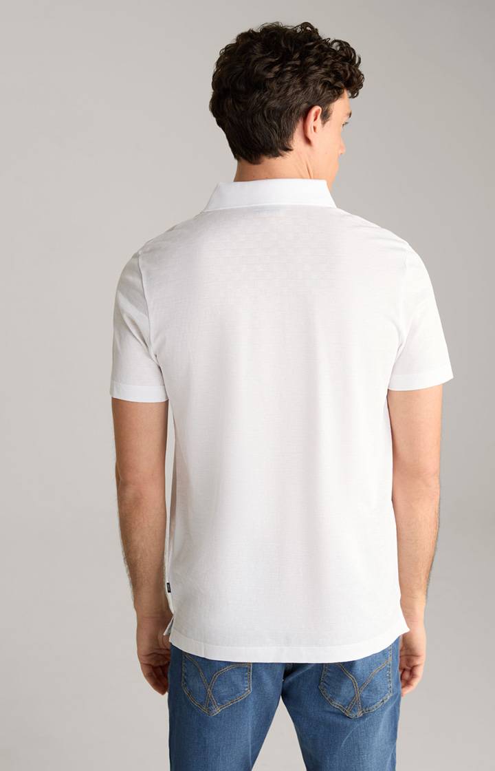 Joop Poloshirt Pacey in Weiß strukturiert Räumungsverkauf
