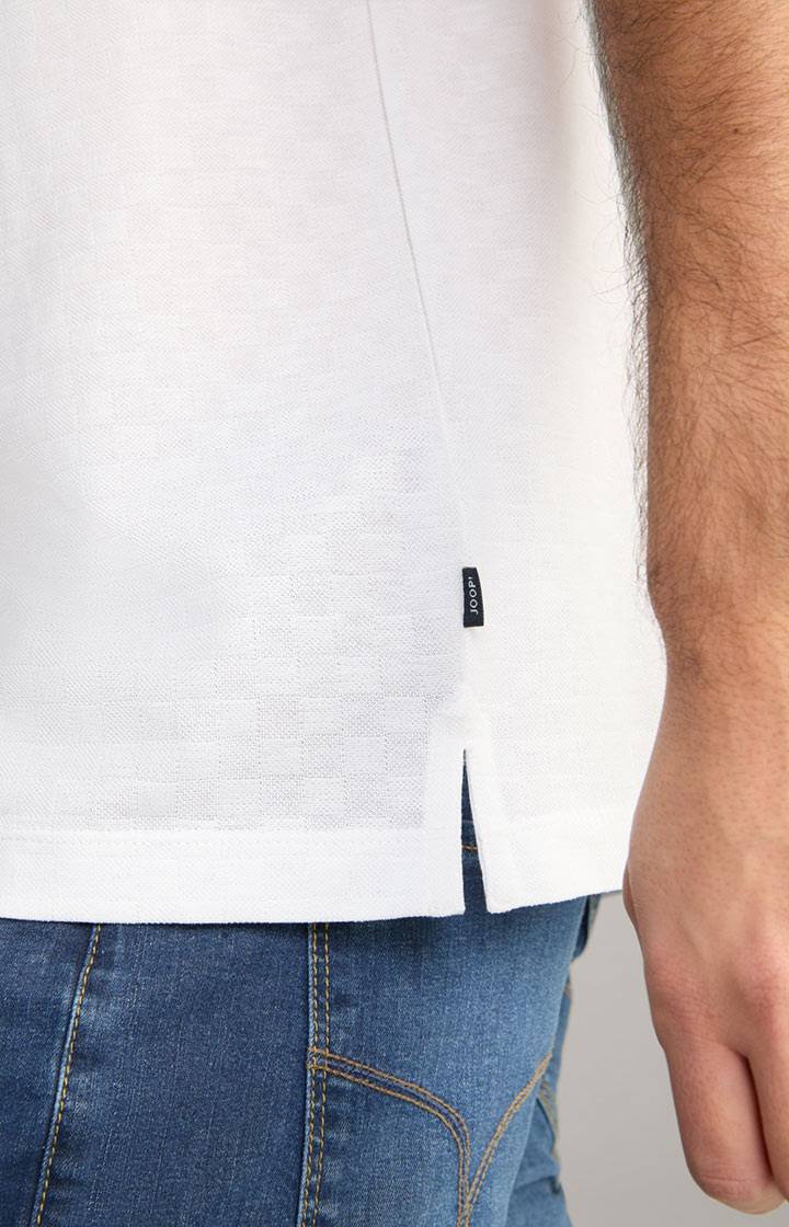 Joop Poloshirt Pacey in Weiß strukturiert Räumungsverkauf