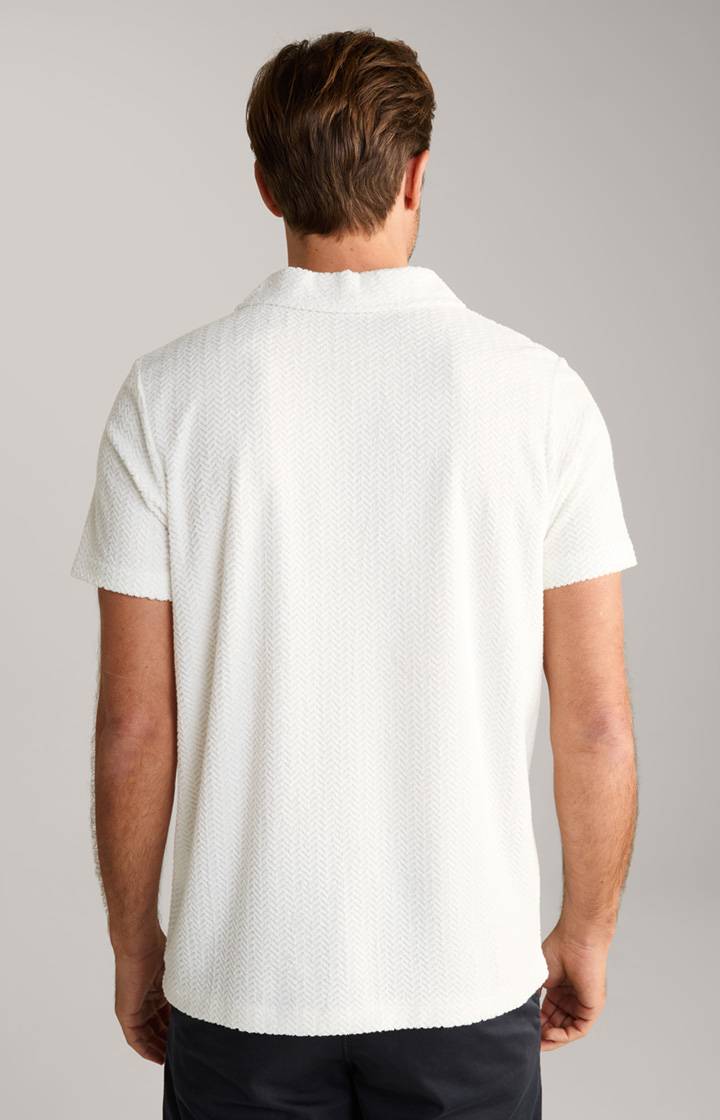 Joop Frottee-Polohemd Piero in Creme strukturiert Kauf eins, bekomm eins gratis