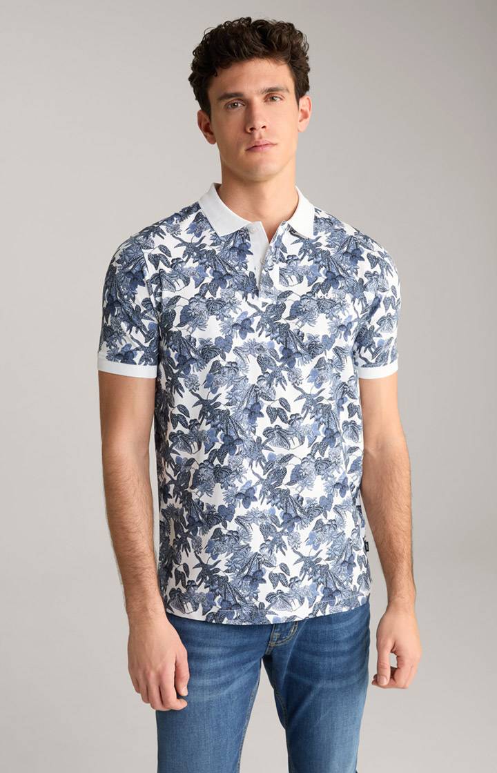 Joop Poloshirt Perez in Blau/Weiß gemustert Zeitbegrenzte Promotion