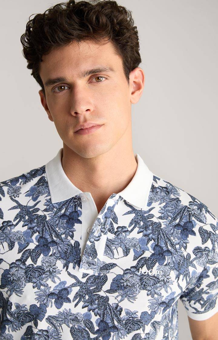 Joop Poloshirt Perez in Blau/Weiß gemustert Zeitbegrenzte Promotion