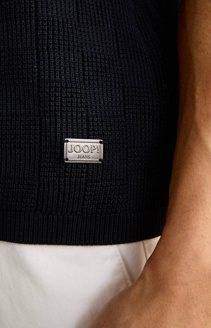 Joop Strick-Shirt Heiri in Navy Sonderangebot der Fabrik