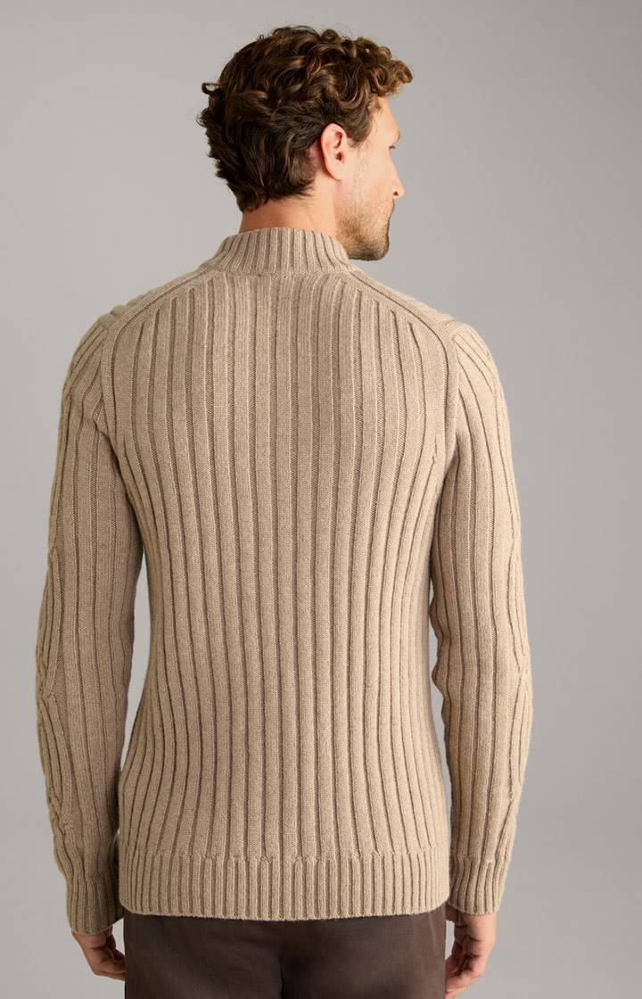 Joop Cashmere-Mix-Pullover Brianor in Hellbraun Im Verkauf
