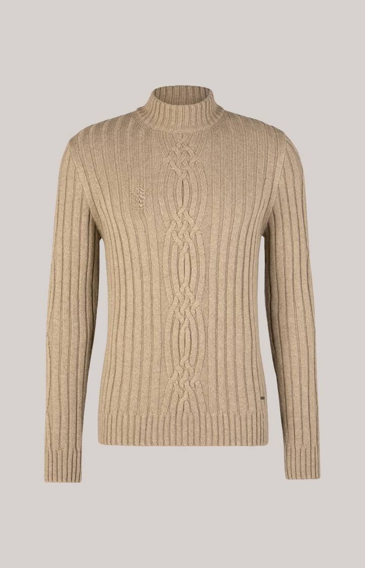 Joop Cashmere-Mix-Pullover Brianor in Hellbraun Im Verkauf