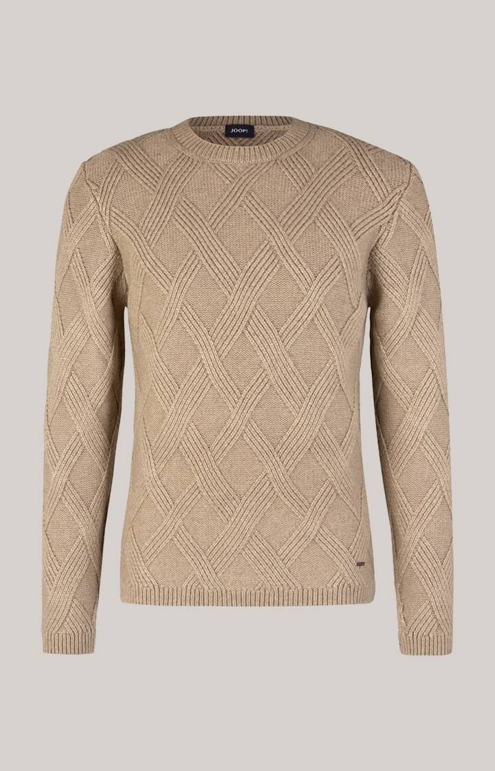 Joop Cashmere-Mix-Pullover Diamondo in Hellbraun zollfrei