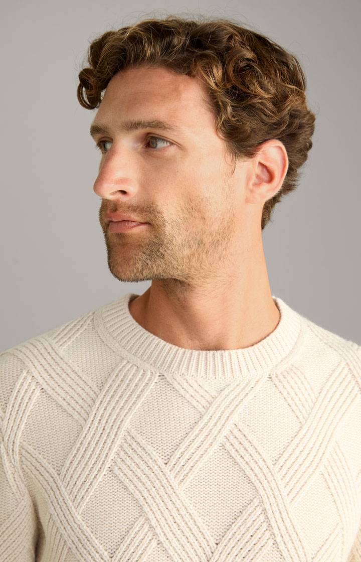Joop Cashmere-Mix-Pullover Diamondo in Beige Rabatte dieses Monats