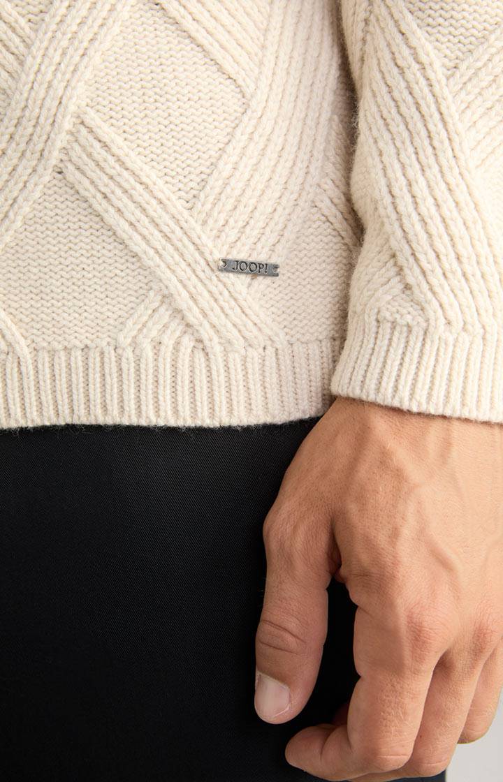 Joop Cashmere-Mix-Pullover Diamondo in Beige Rabatte dieses Monats