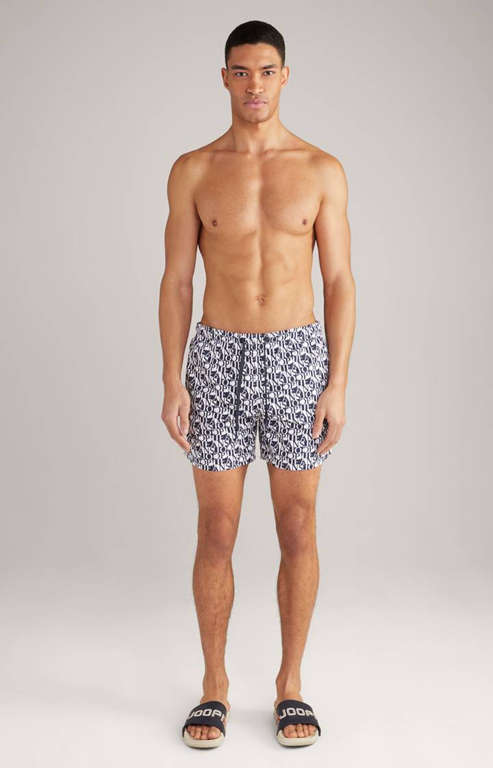 Joop Badeshorts Siesta Beach in Dunkelblau/Weiß Weihnachtsangebot