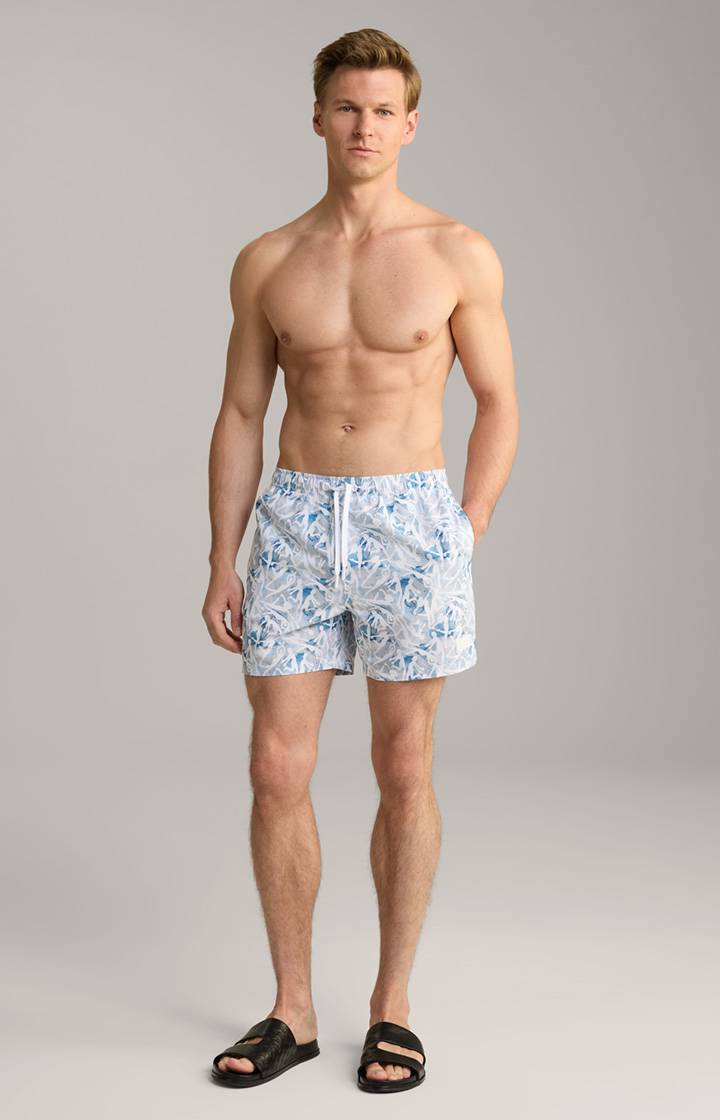 Joop Badeshorts Nissi Beach in Weiß/Blau gemustert Bestseller