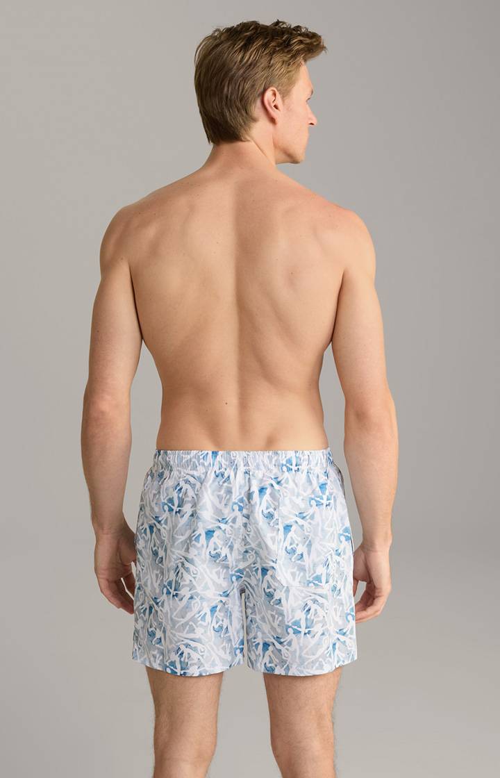 Joop Badeshorts Nissi Beach in Weiß/Blau gemustert Bestseller