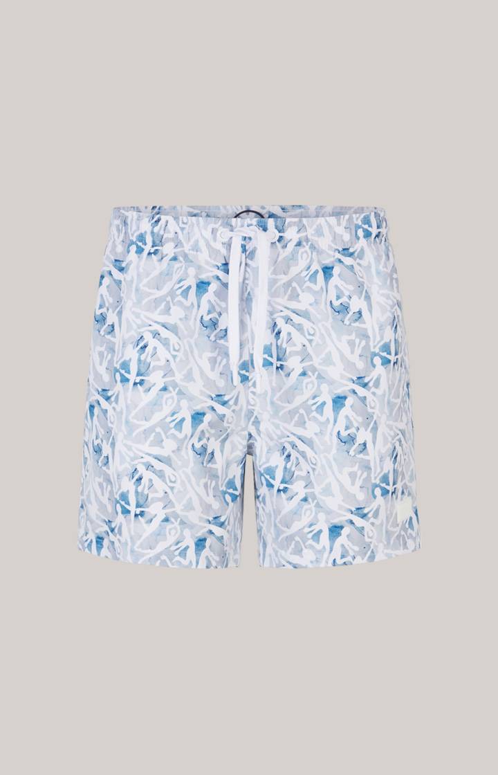Joop Badeshorts Nissi Beach in Weiß/Blau gemustert Bestseller
