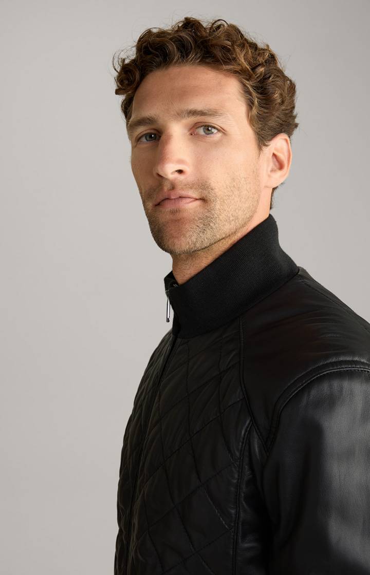 Joop Leder-Blouson Tobos in Schwarz Versandkostenfrei
