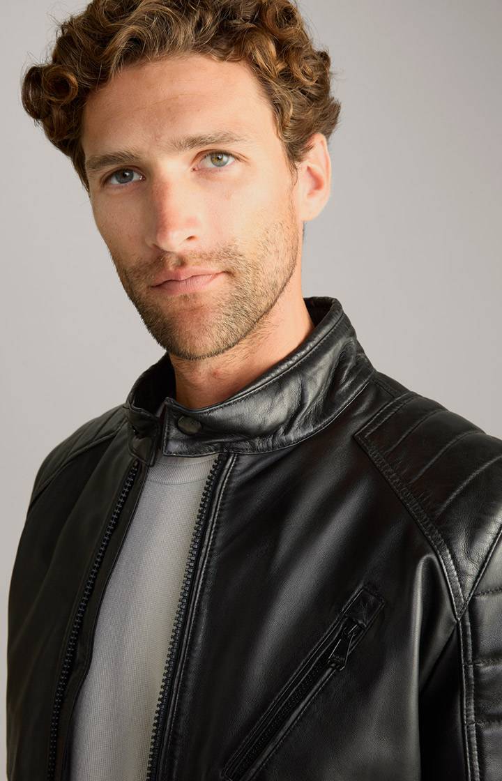 Joop Lederjacke Lima in Schwarz Flash Sale