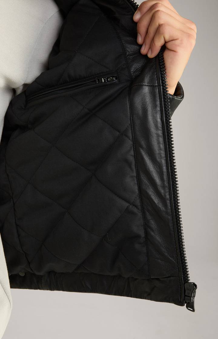 Joop Lederjacke Lima in Schwarz Flash Sale