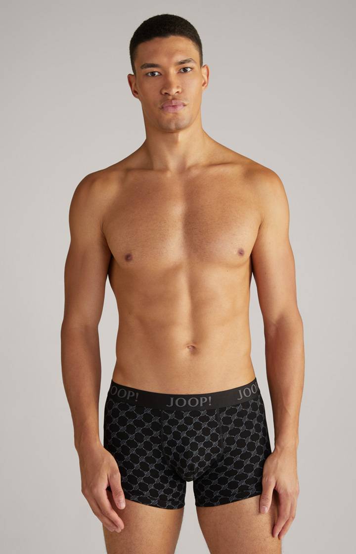 Joop 3er-Pack Fine Cotton Stretch Boxer in Schwarz/Rot/Weiß gemustert Online Shopping