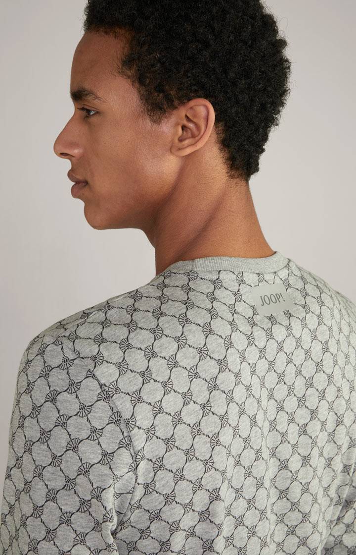 Joop Loungewear Sweatshirt in Hellgrau Melange gemustert Jubiläumsangebot