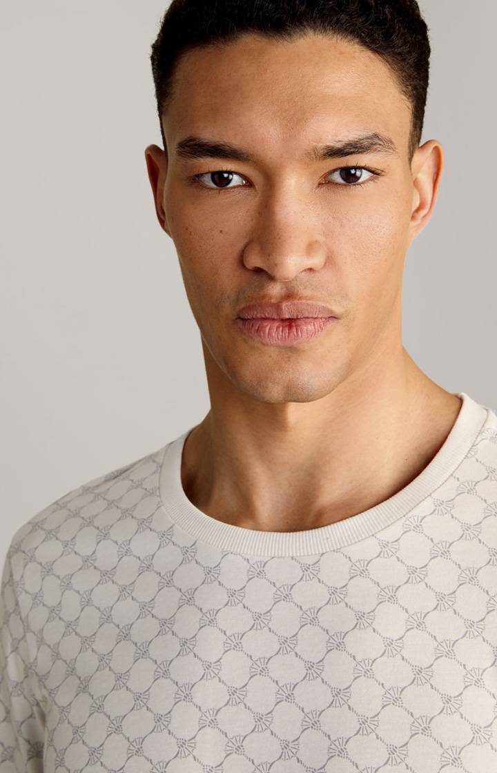 Joop Loungewear Longsleeve in Offwhite/Grau gemustert Top Angebot