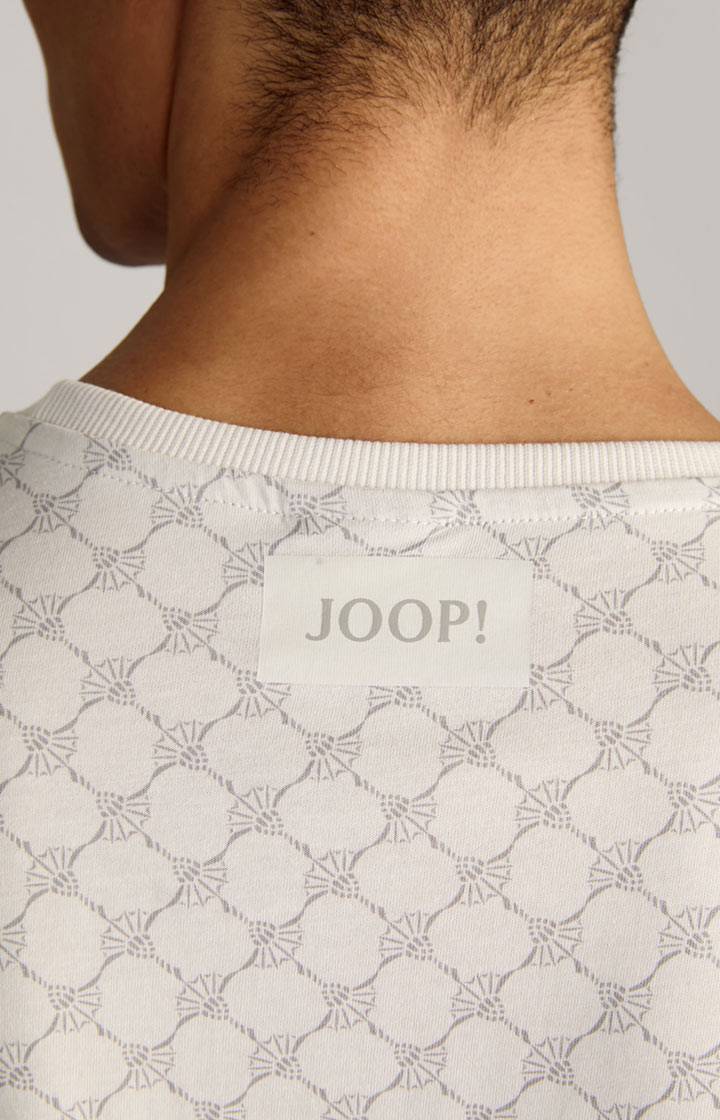 Joop Loungewear Longsleeve in Offwhite/Grau gemustert Top Angebot