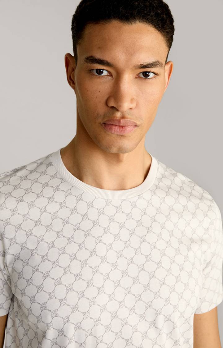 Joop Loungewear T-Shirt in Offwhite/Grau gemustert Zeitlich begrenztes Angebot