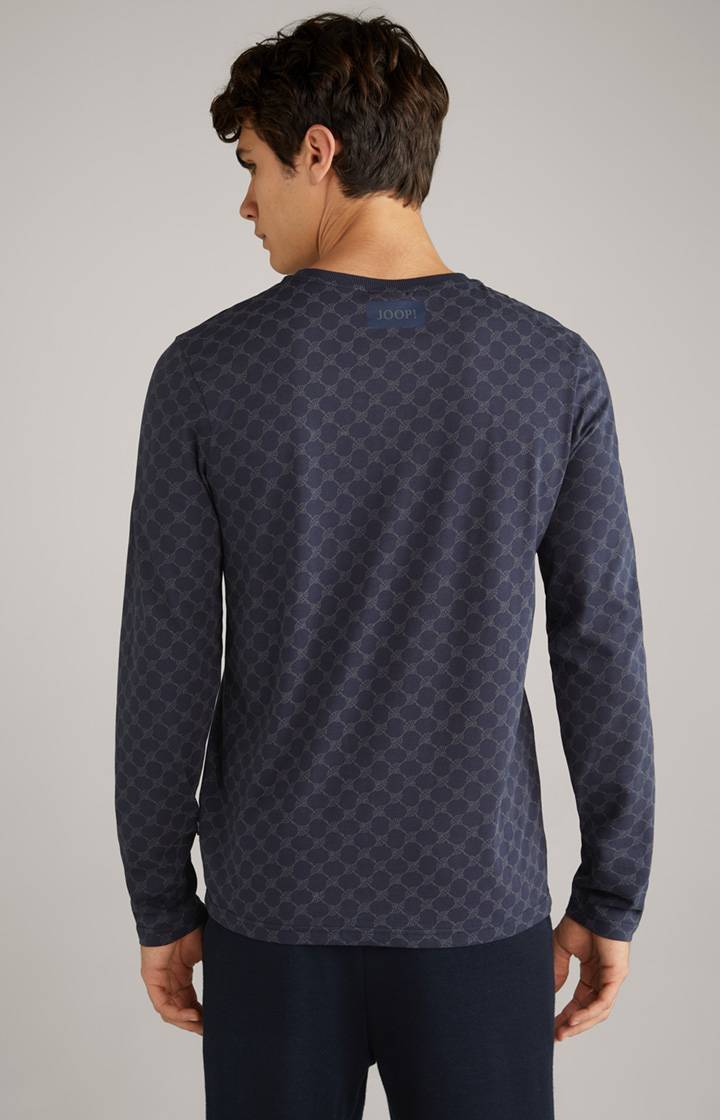 Joop Cornflower Loungewear Longsleeve in Navy gemustert Neuheiten
