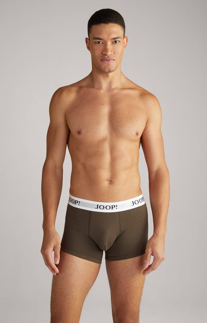 Joop 3er-Pack Fine Cotton Stretch Boxer in Dunkelblau/Bordeaux/Oliv Tiefpreis